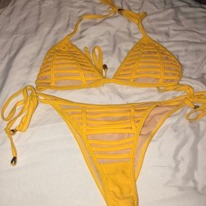 yellow bikini
